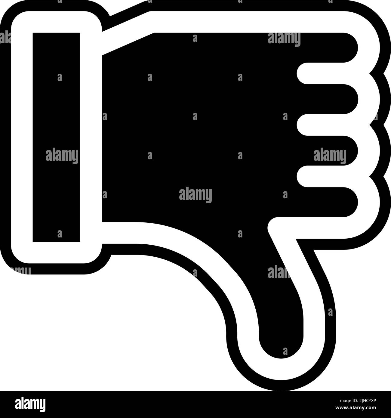 L'interaction n'aime pas . Illustration de Vecteur