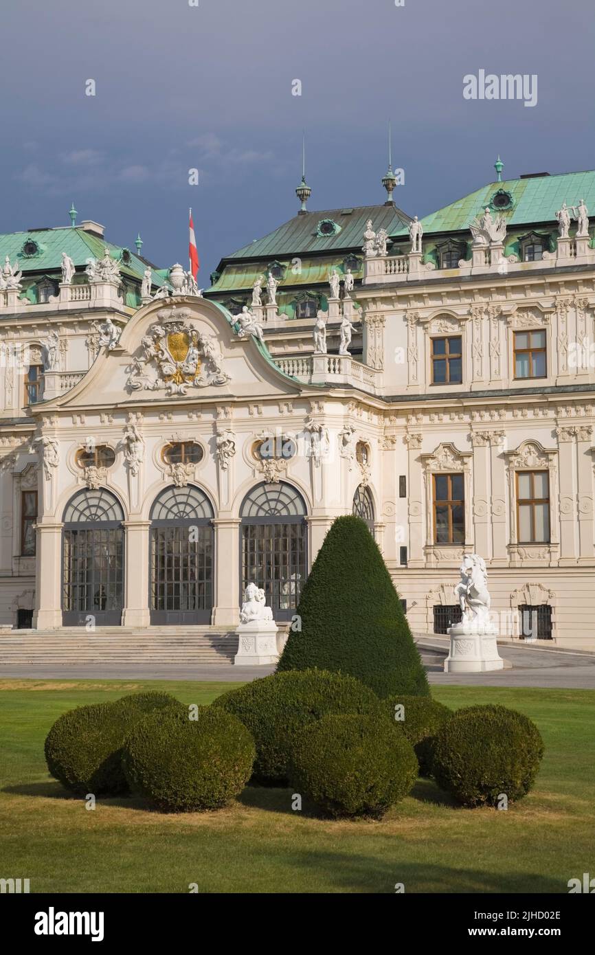 Palais du Belvédère supérieur, Vienne, Autriche. Banque D'Images