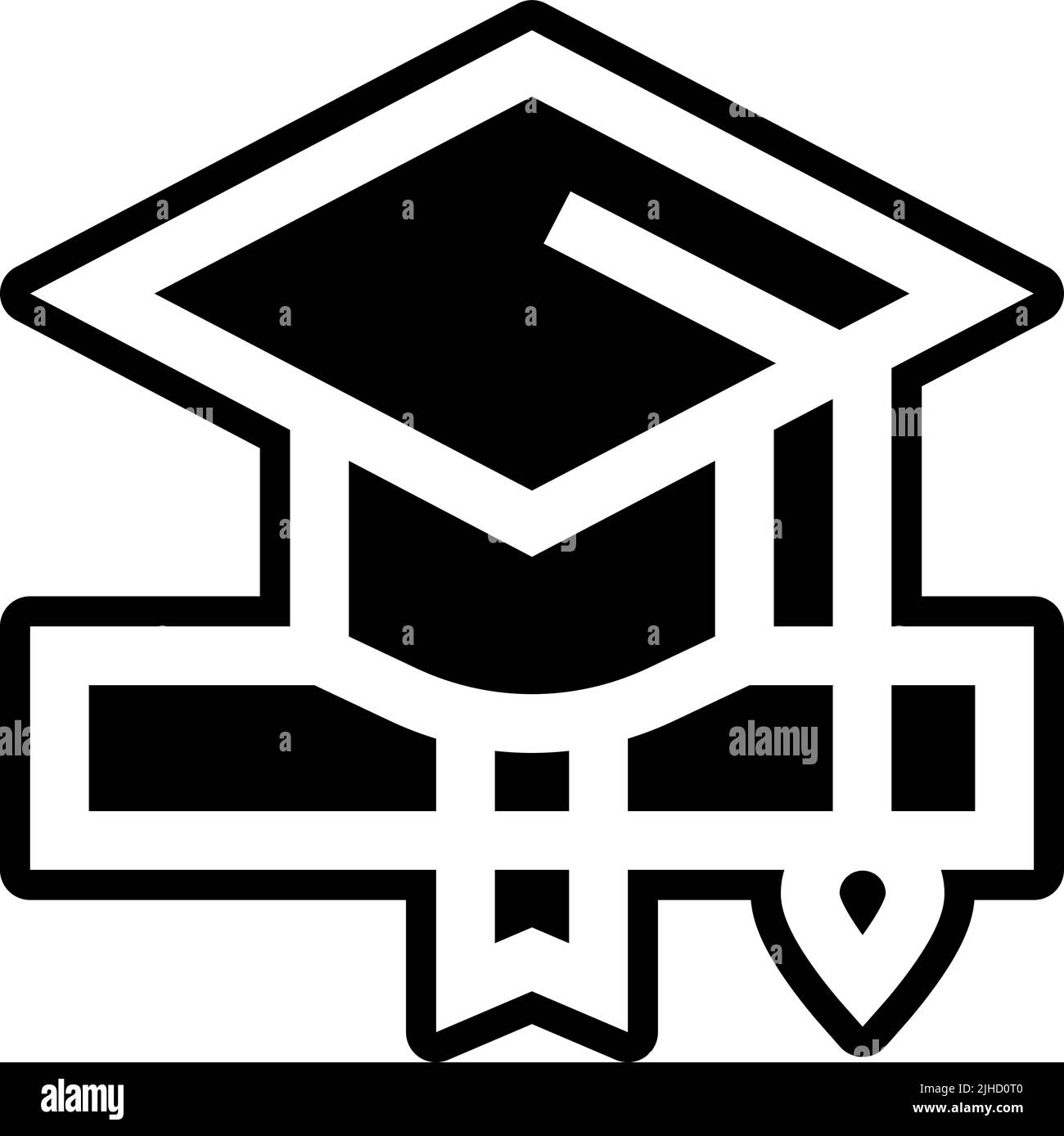 Diplômé en connaissances . Illustration de Vecteur