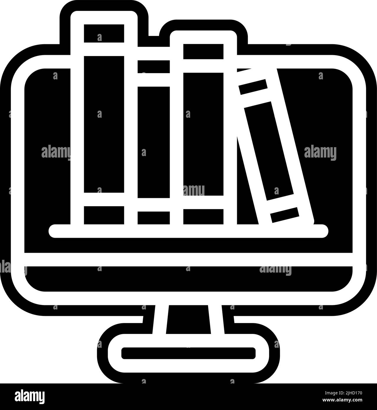 Bibliothèque en ligne d'alphabétisation . Illustration de Vecteur