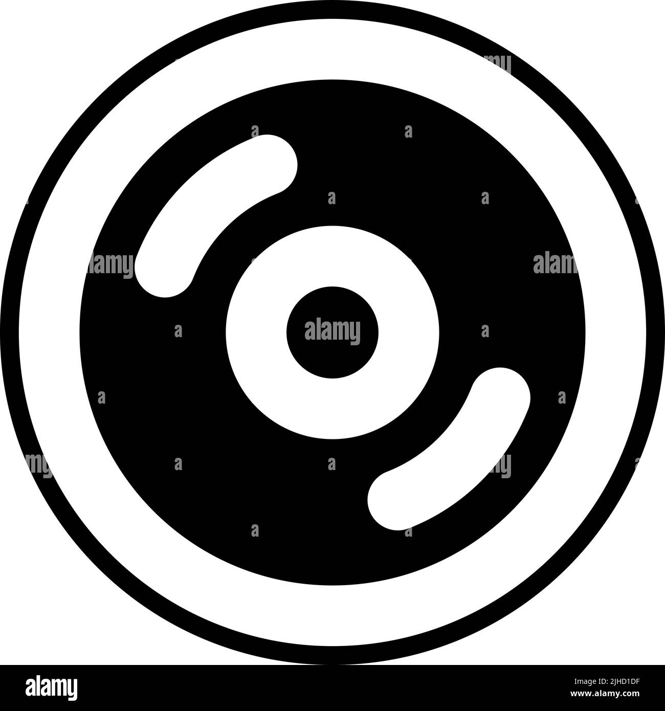 Disque de l'interface utilisateur multimédia . Illustration de Vecteur