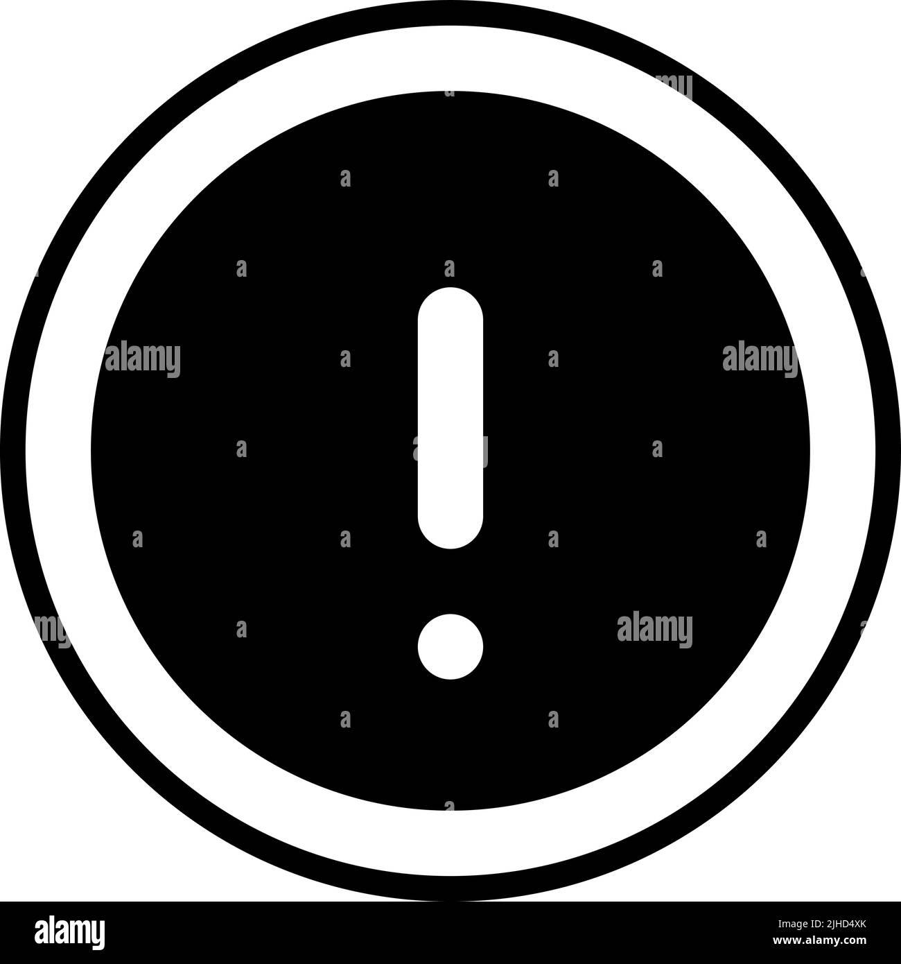 Point d'exclamation de l'interface utilisateur . Illustration de Vecteur