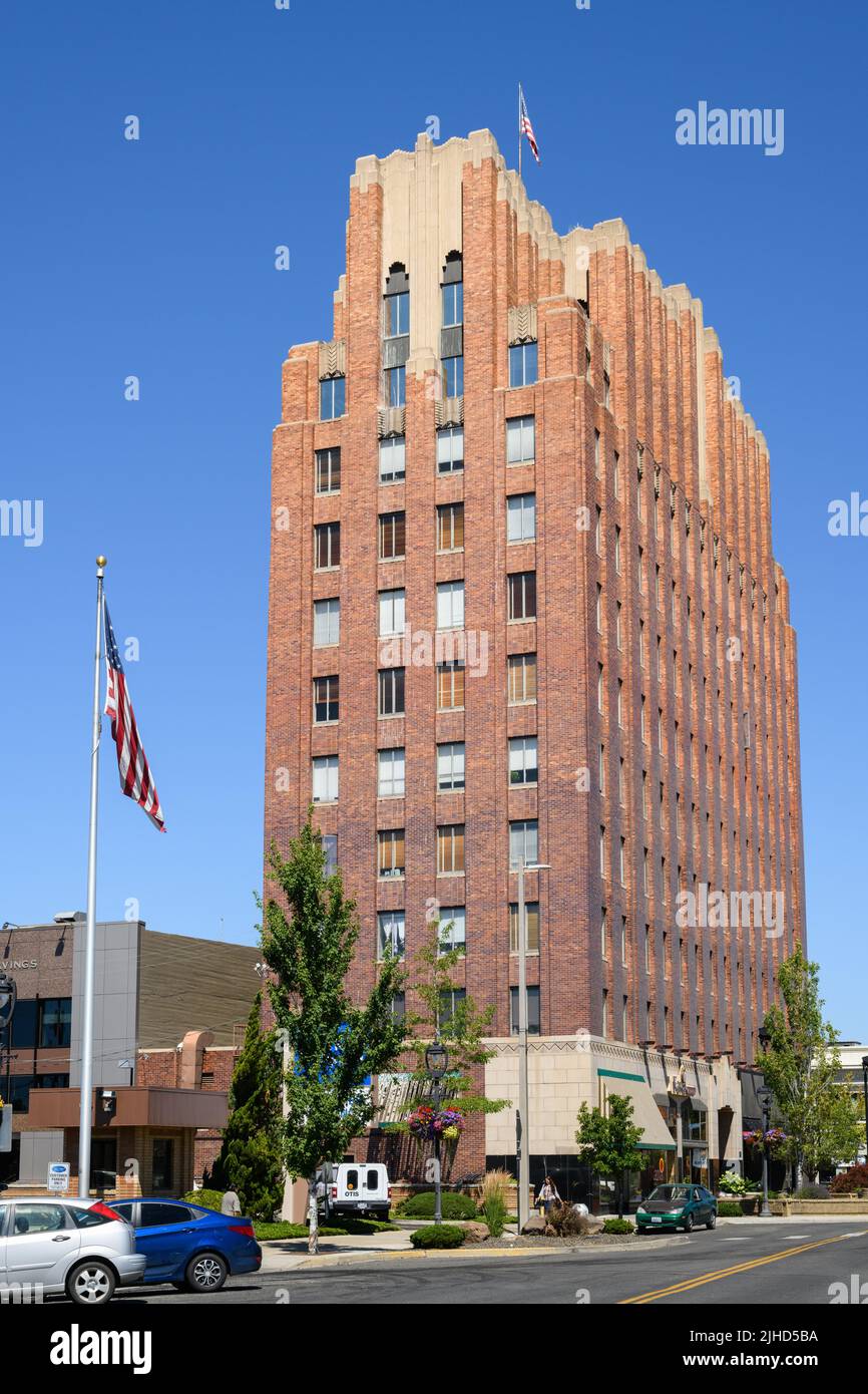 Yakima, WA, Etats-Unis - 11 juillet 2022; bâtiment A. E. Larson dans le quartier du centre-ville 