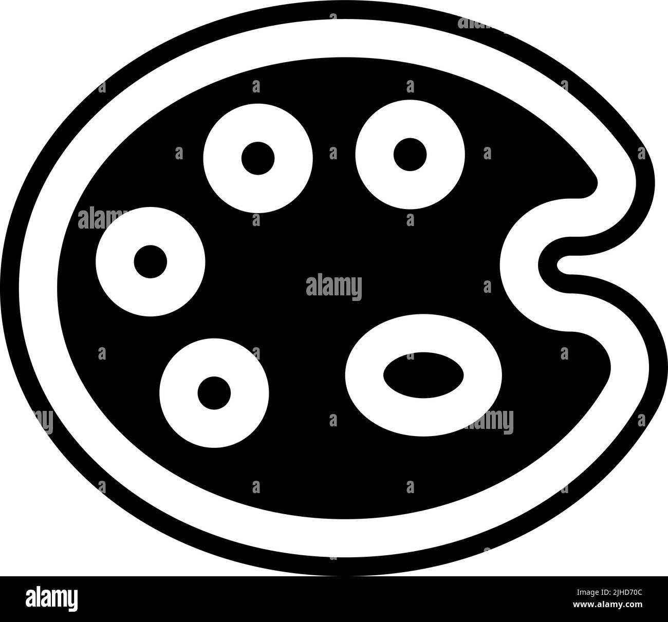 Palette de peinture artistique et design . Illustration de Vecteur