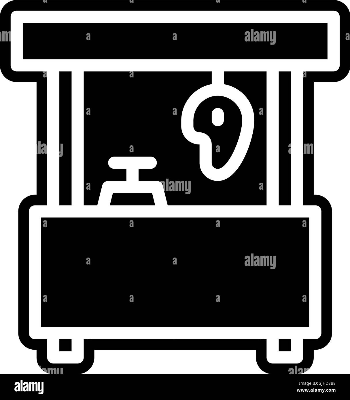 Magasin de boucher . Illustration de Vecteur