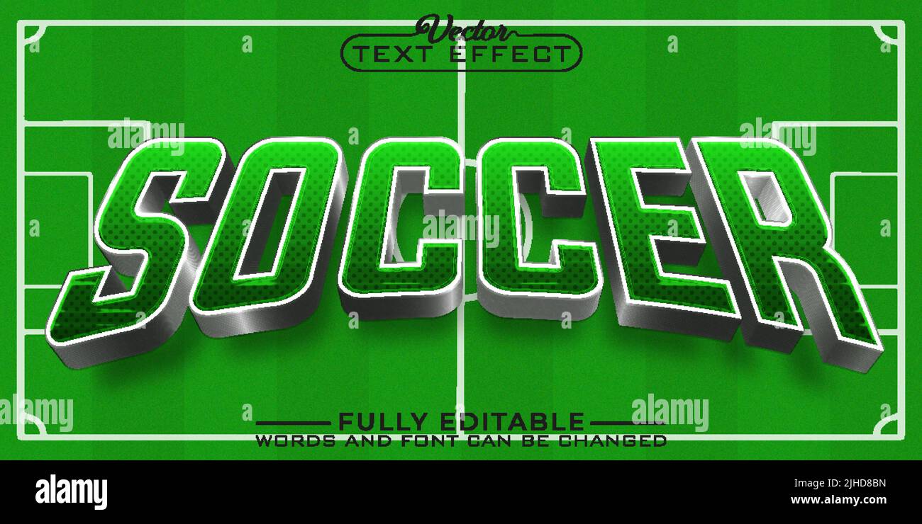 Modèle d'effet de texte modifiable football football Vector Illustration de Vecteur