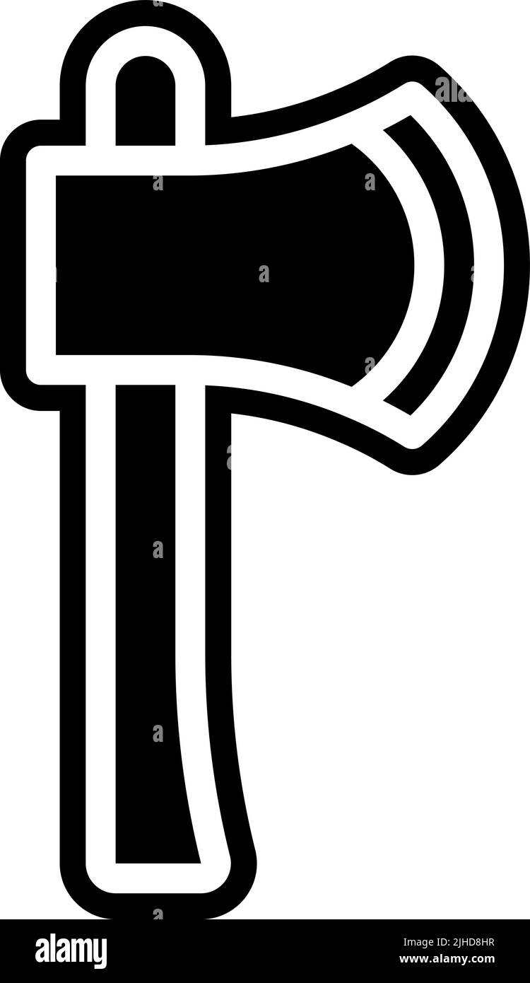 Hache de boucher . Illustration de Vecteur