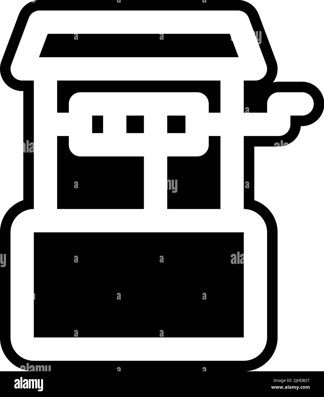 Puits d'eau de ferme . Illustration de Vecteur