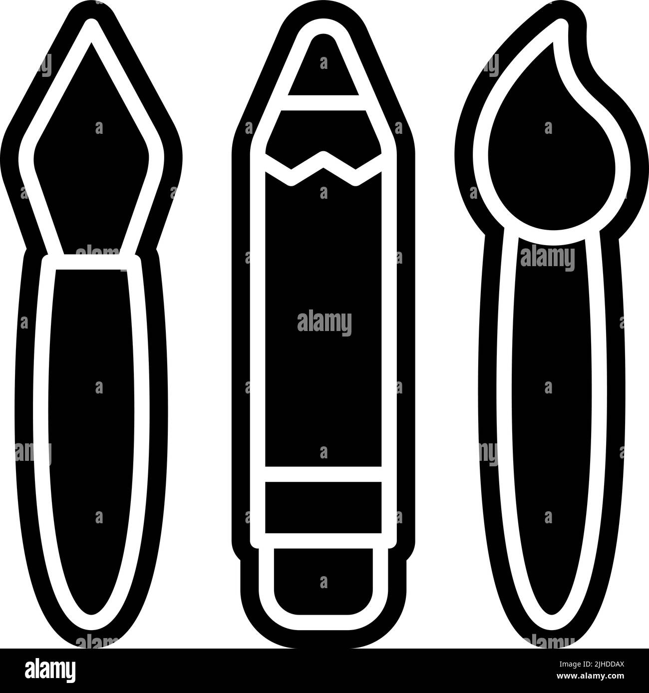 Outils de peinture artistique . Illustration de Vecteur