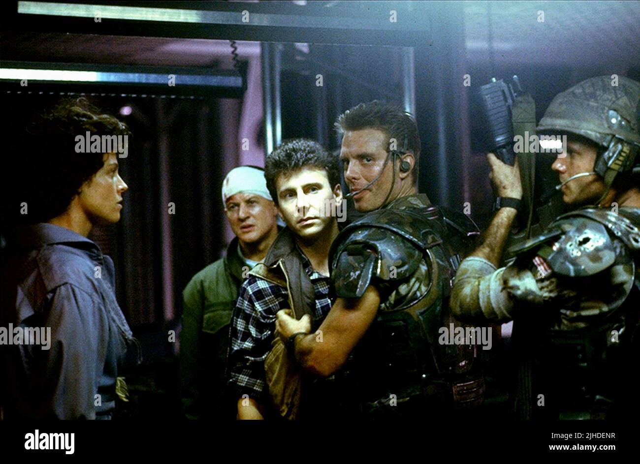 SIGOURNEY WEAVER, WILLIAM HOPE, PAUL REISER, MICHAEL BIEHN, BILL PAXTON, étrangers, 1986 Banque D'Images