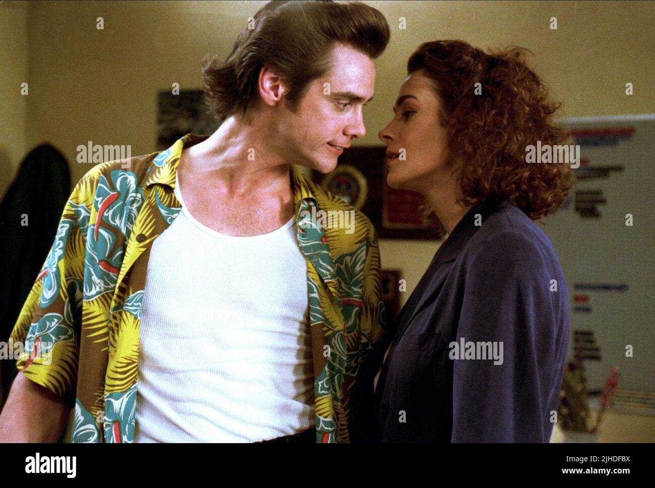 JIM CARREY, SEAN YOUNG, Ace Ventura : PET DETECTIVE, 1994 Banque D'Images