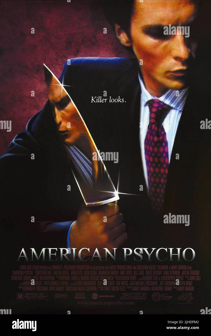 L'affiche de film, AMERICAN PSYCHO, 2000 Photo Stock Alamy