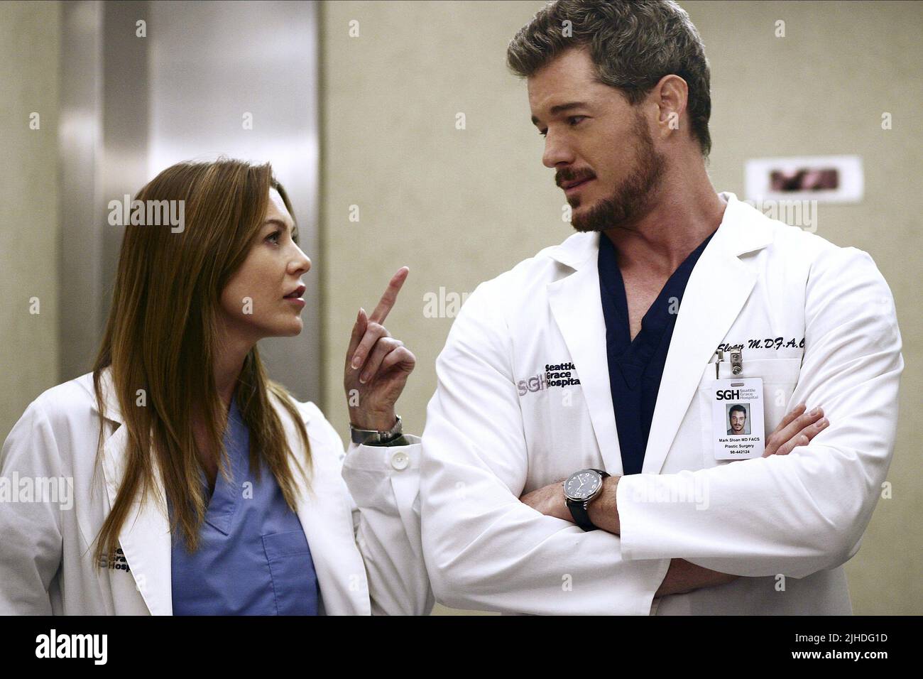 ELLEN POMPEO, ERIC DANE, Grey's Anatomy, 2005 Banque D'Images