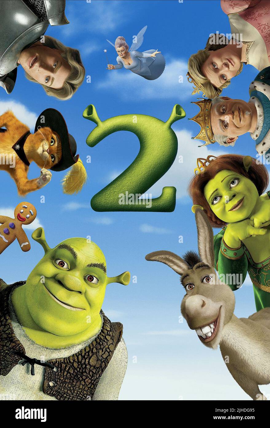 SHREK,HOMME,BOTTES,CHARME,MARRAINE,REINE,ROI,FIONA,ÂNE, SHREK 2, 2004 Banque D'Images