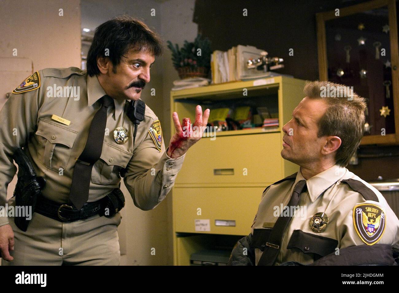 TOM SAVINI, MICHAEL BIEHN, PLANÈTE TERREUR, 2007 Banque D'Images