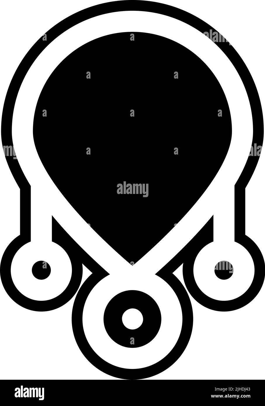 Collier de bricolage et d'artisanat . Illustration de Vecteur