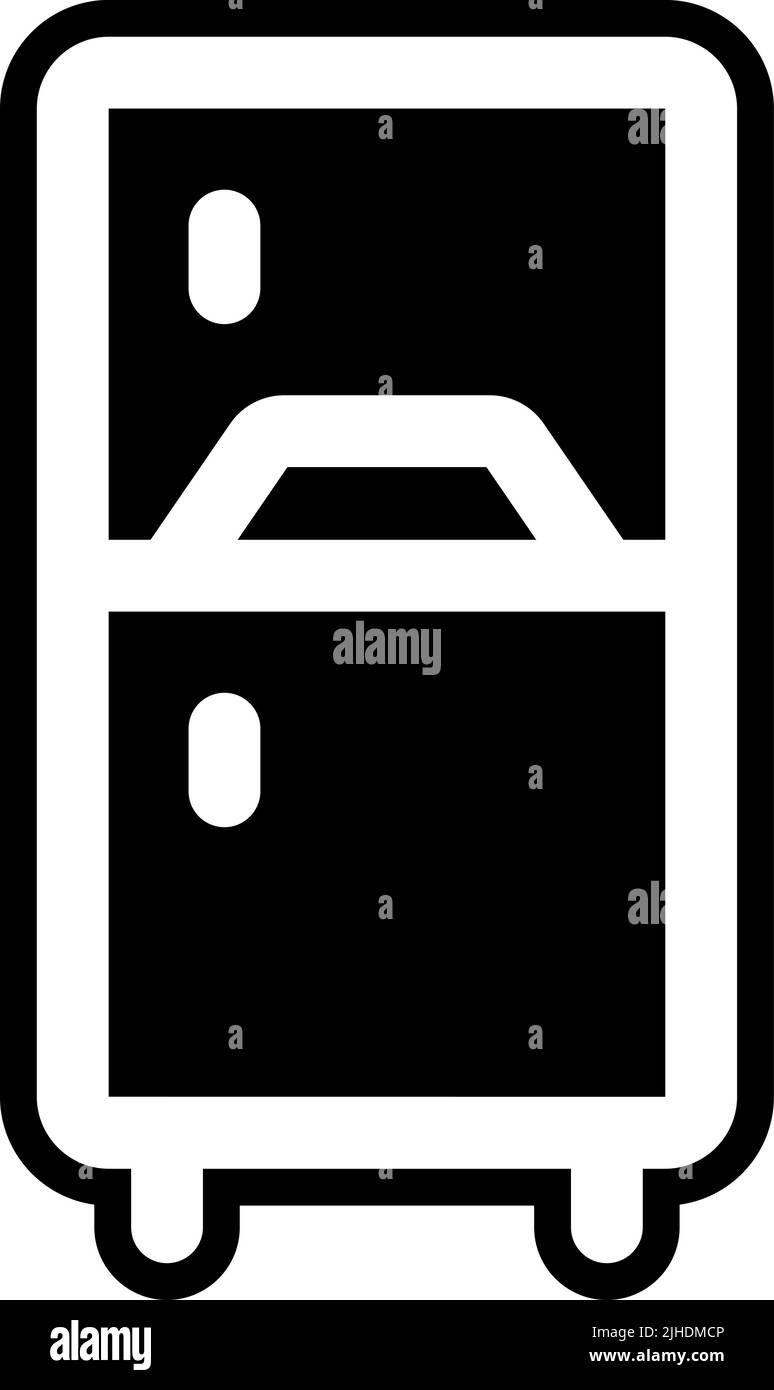 Réfrigérateur de l'hôtel. Illustration de Vecteur