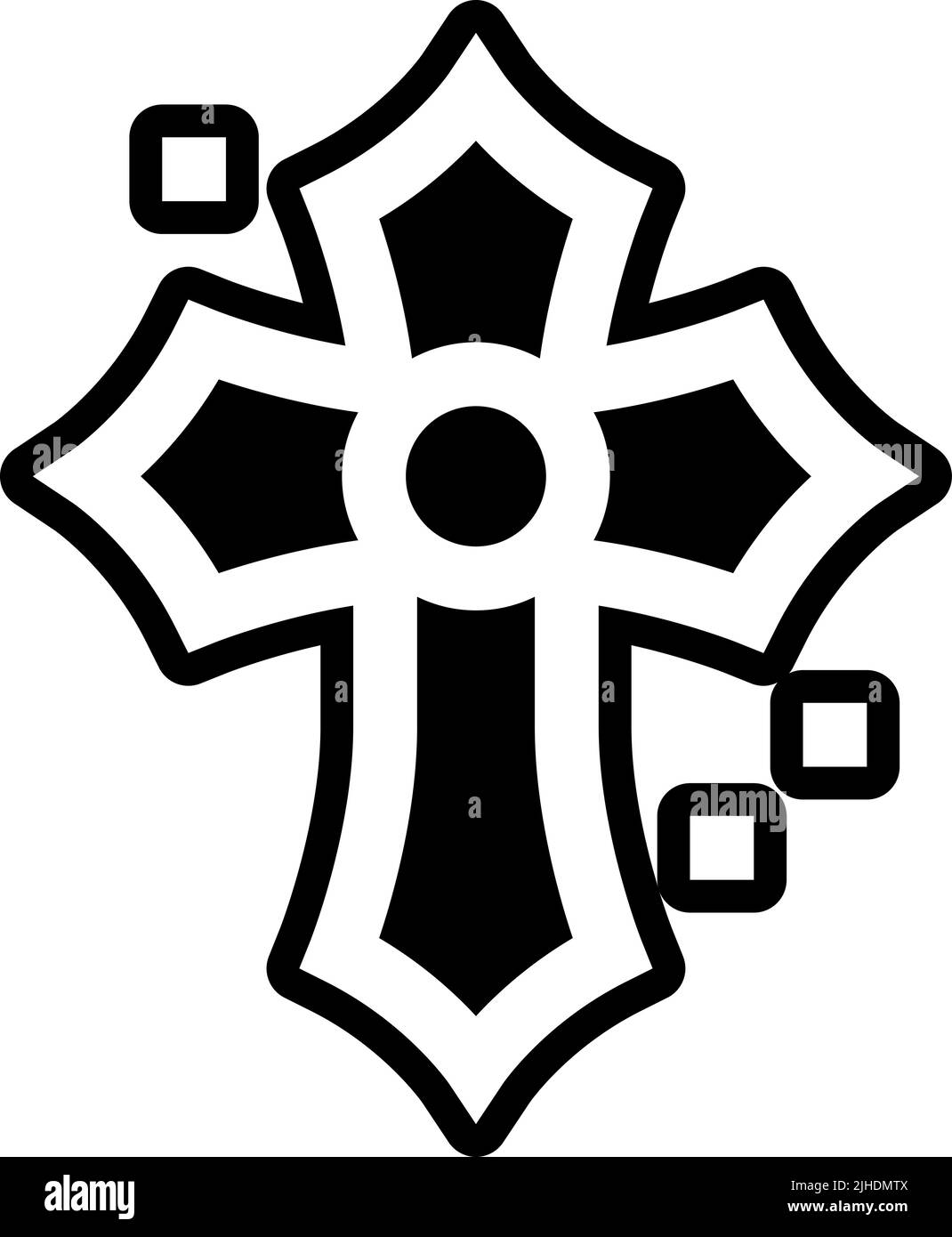 Croix magique . Illustration de Vecteur