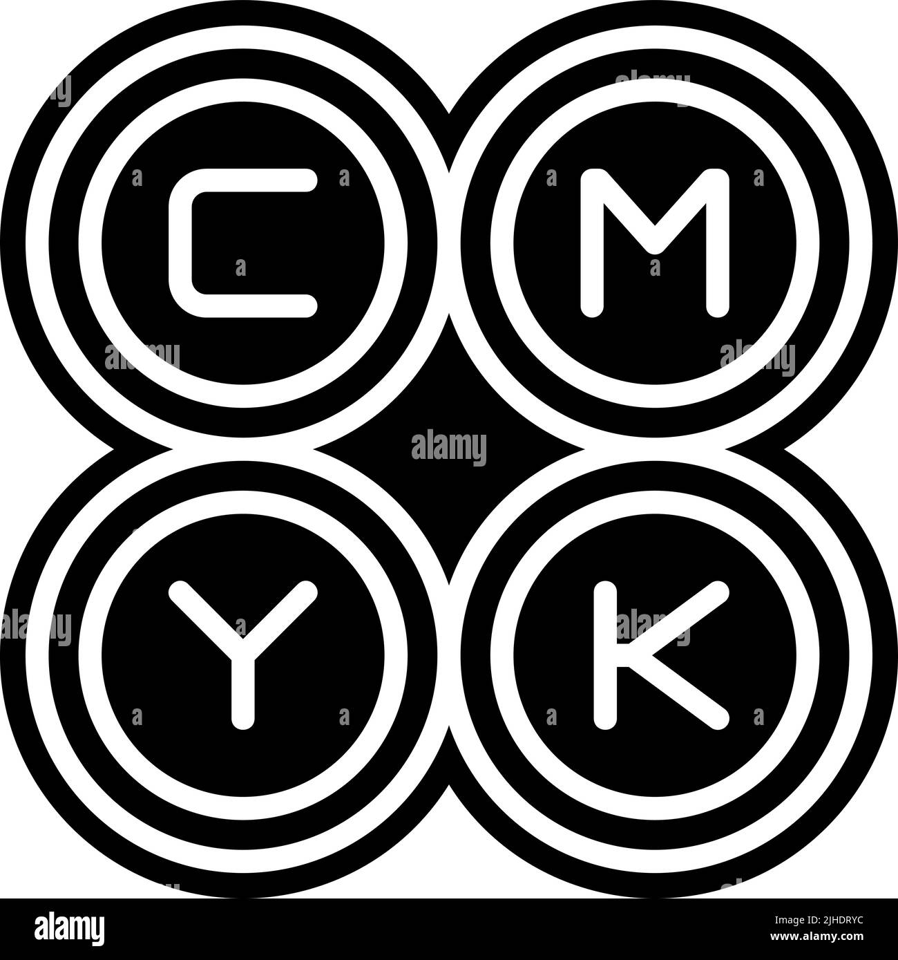 Impression cmjn . Illustration de Vecteur