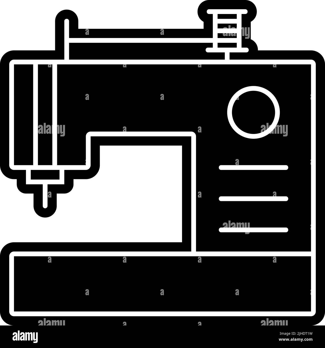 Machine à coudre et à coudre . Illustration de Vecteur