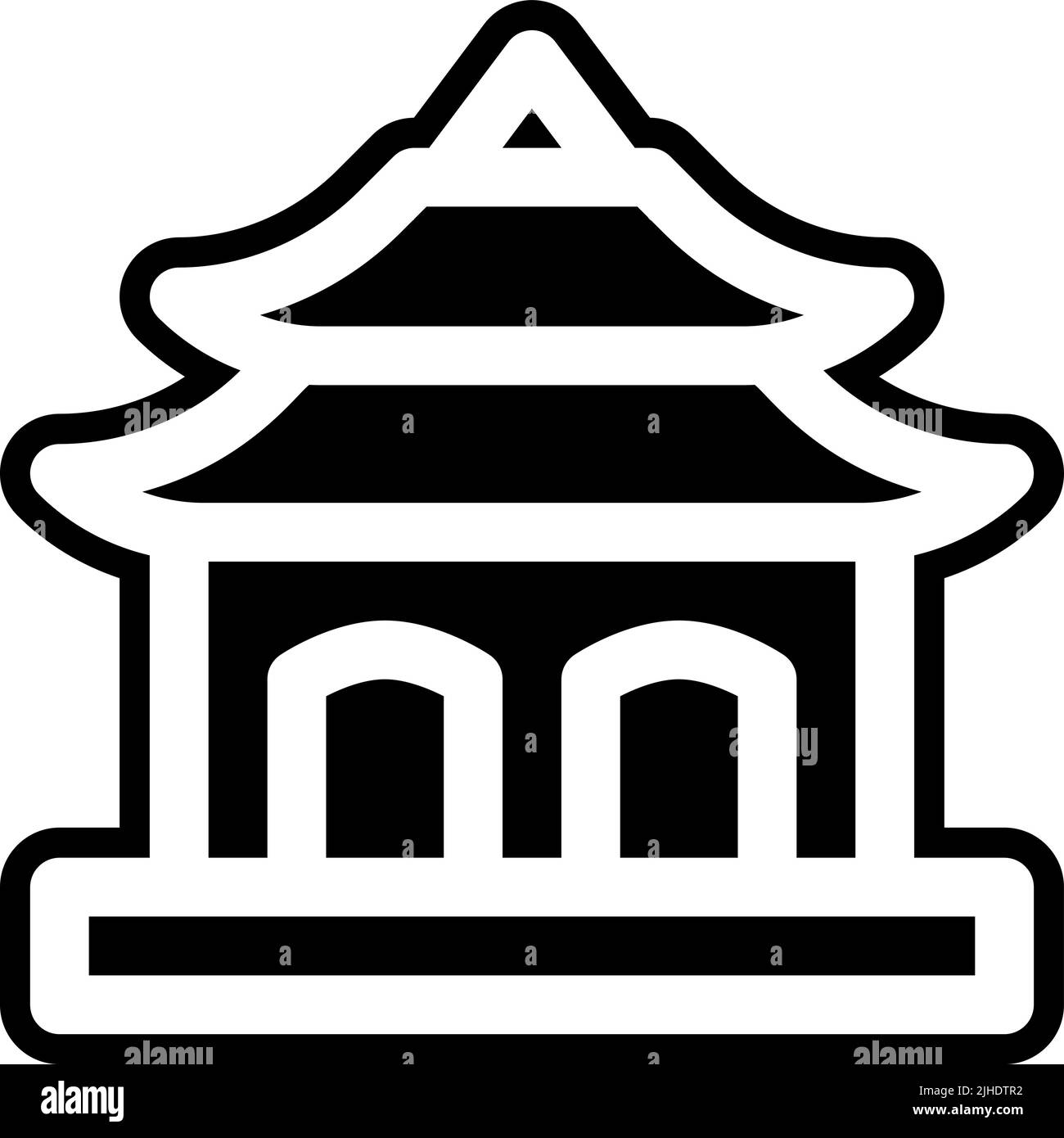 Temples de sanctuaire . Illustration de Vecteur