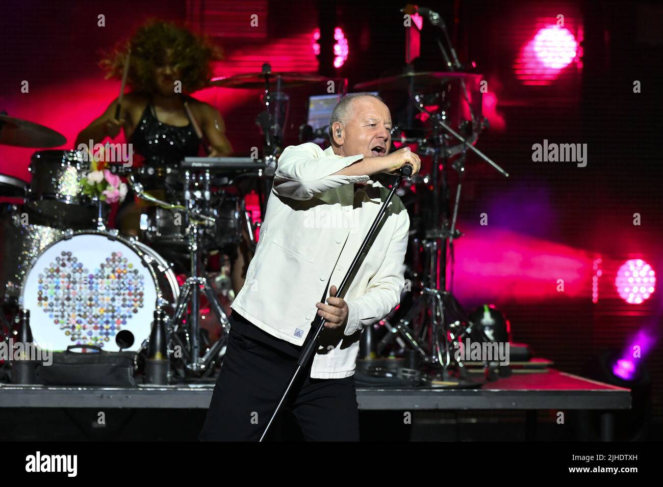 Les esprits simples pendant le circuit des 40 ans de Hits, 17th juillet 2022, à l'Auditorium Parco della Musica, Rome, Italie. Banque D'Images