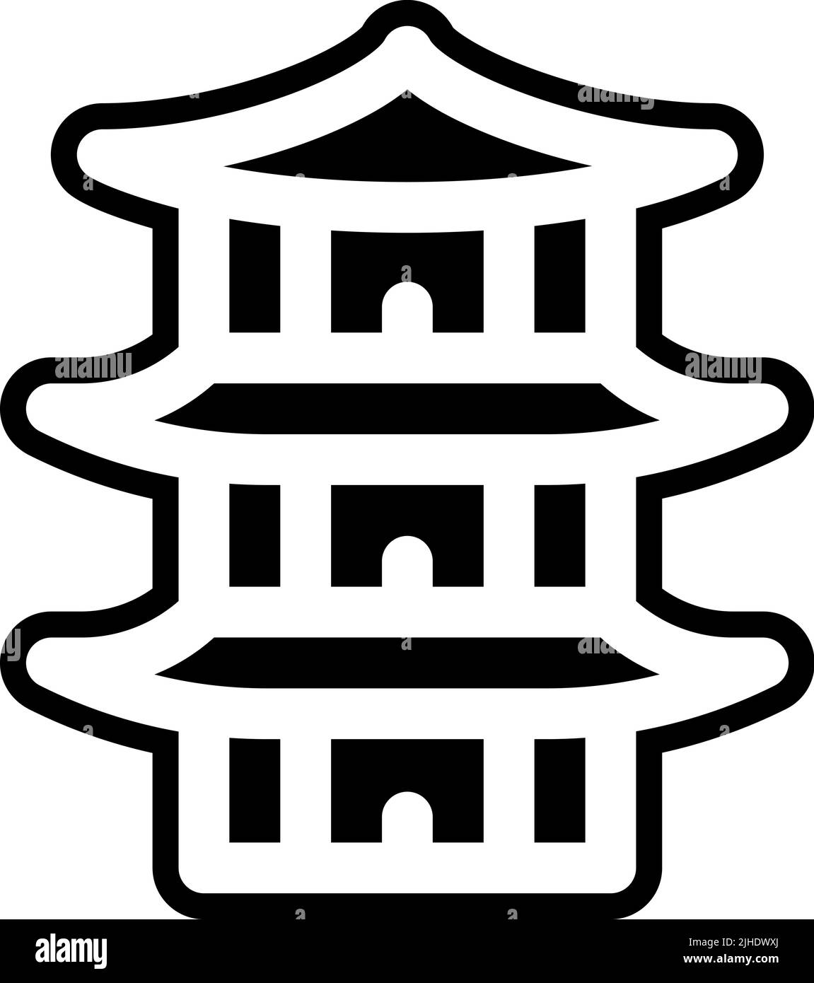 Temples sanctuaire d'itsukushima . Illustration de Vecteur