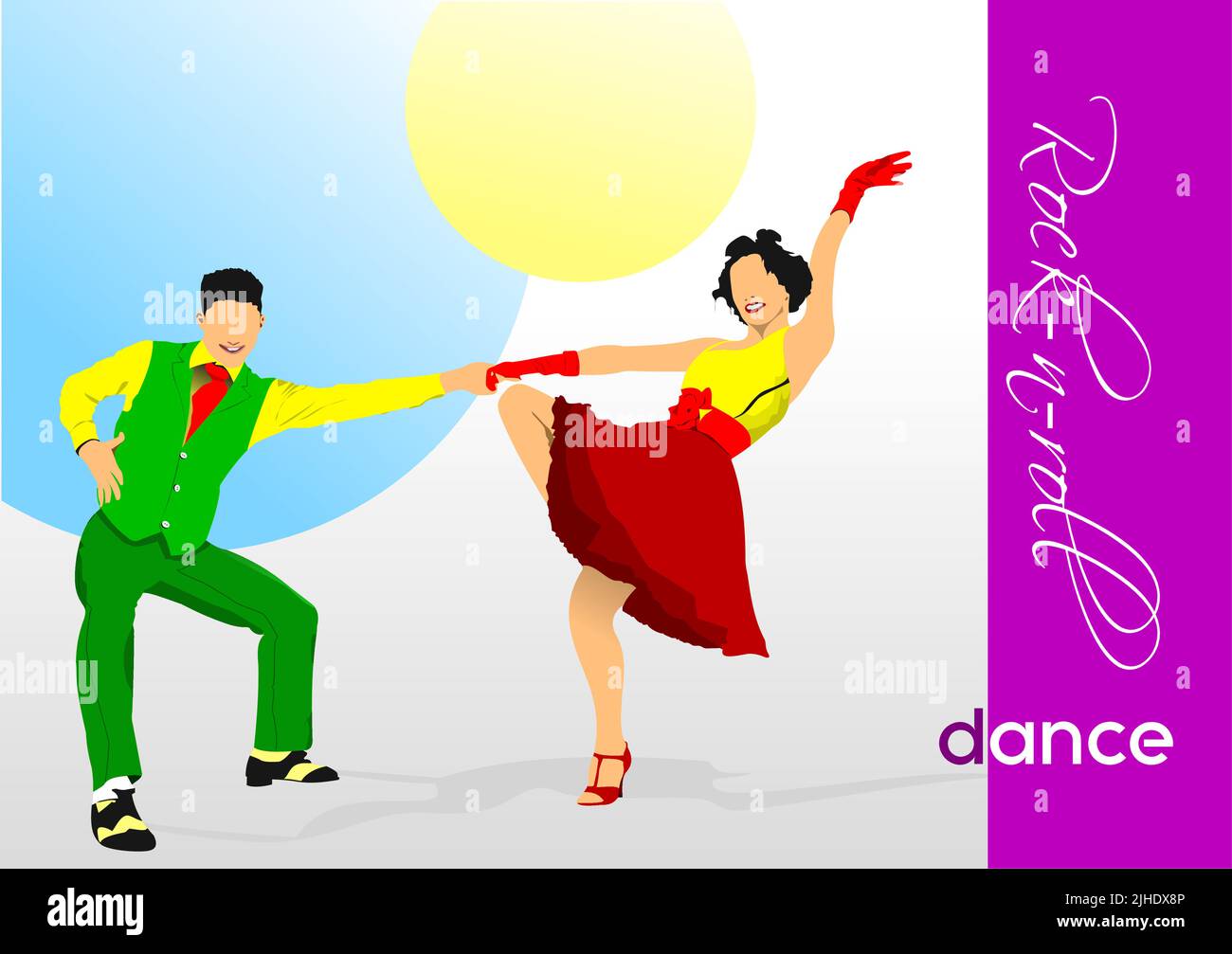 Rock n roll dance Banque d'images vectorielles - Alamy