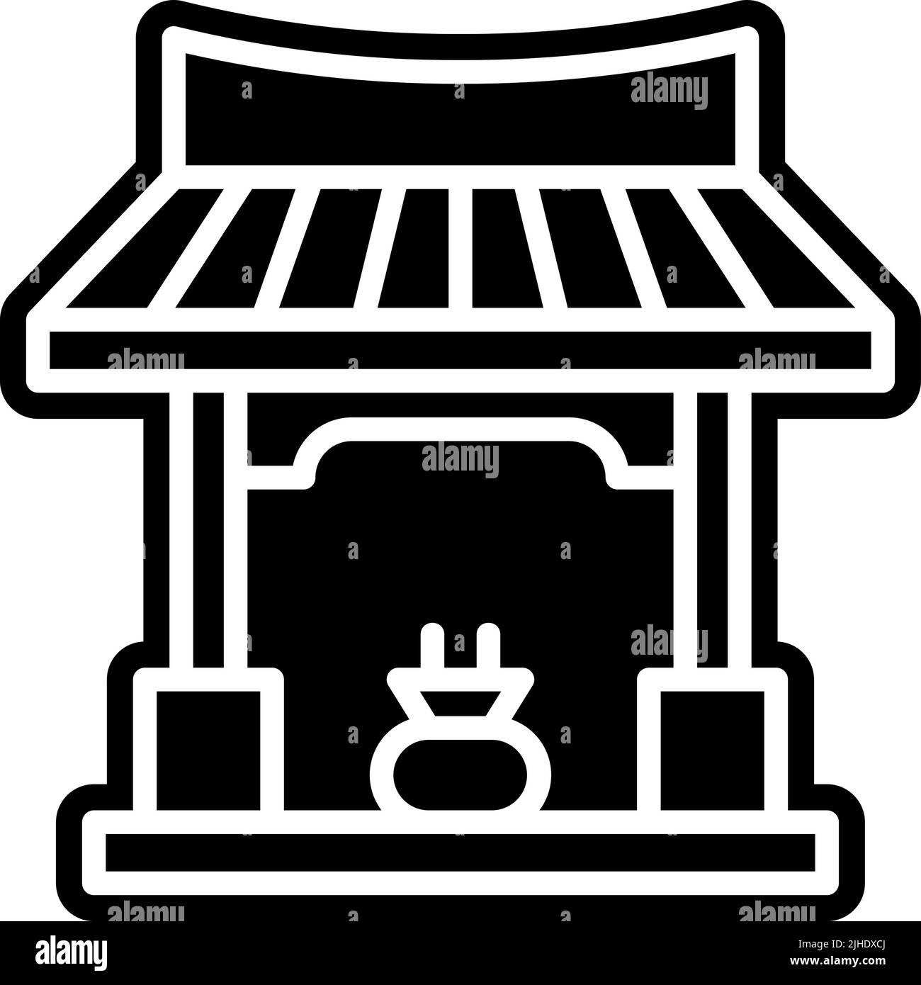 Temples de sanctuaire . Illustration de Vecteur