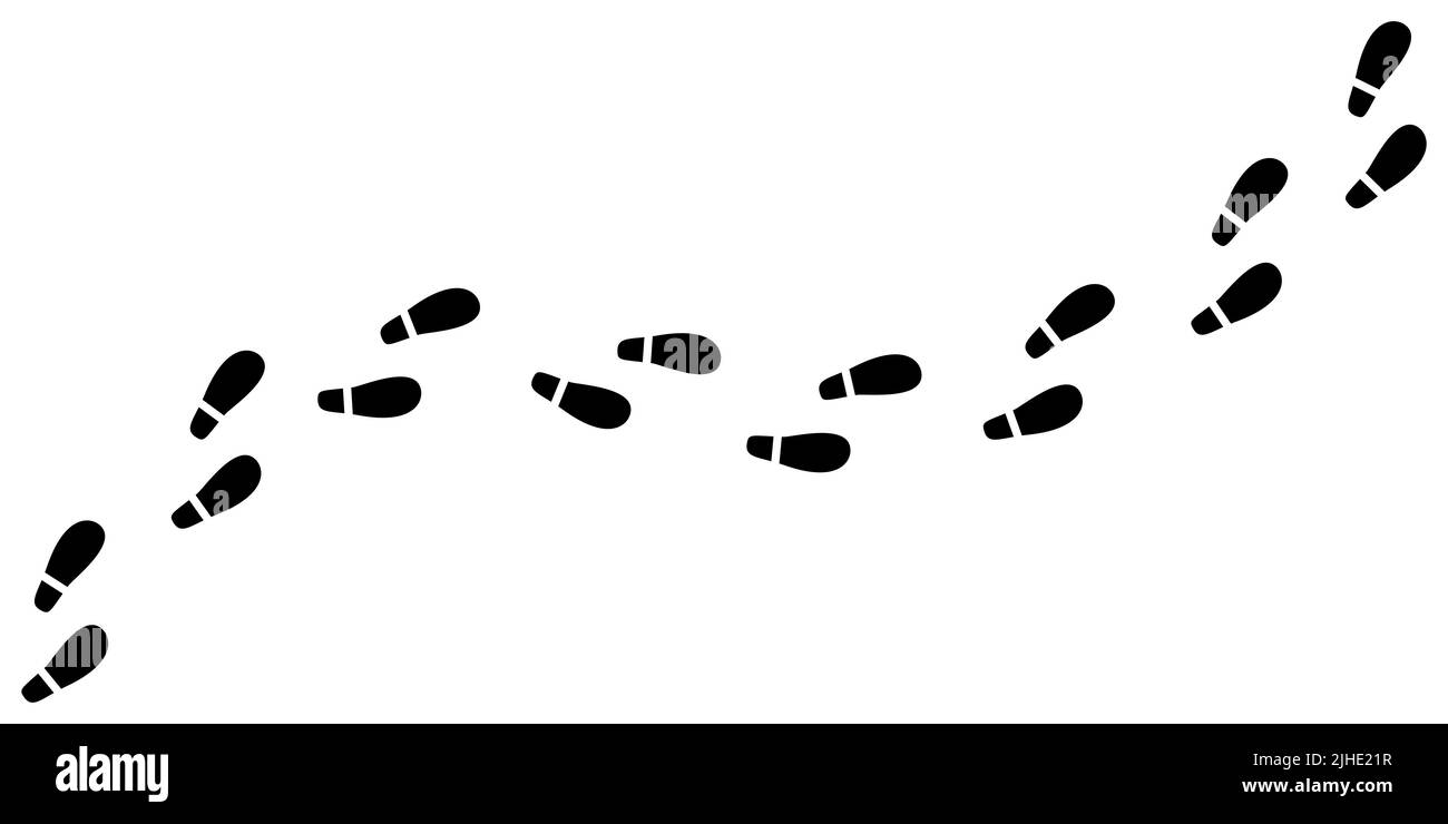 Empreinte semelles chaussures isolées sur fond blanc. Illustration vectorielle Illustration de Vecteur