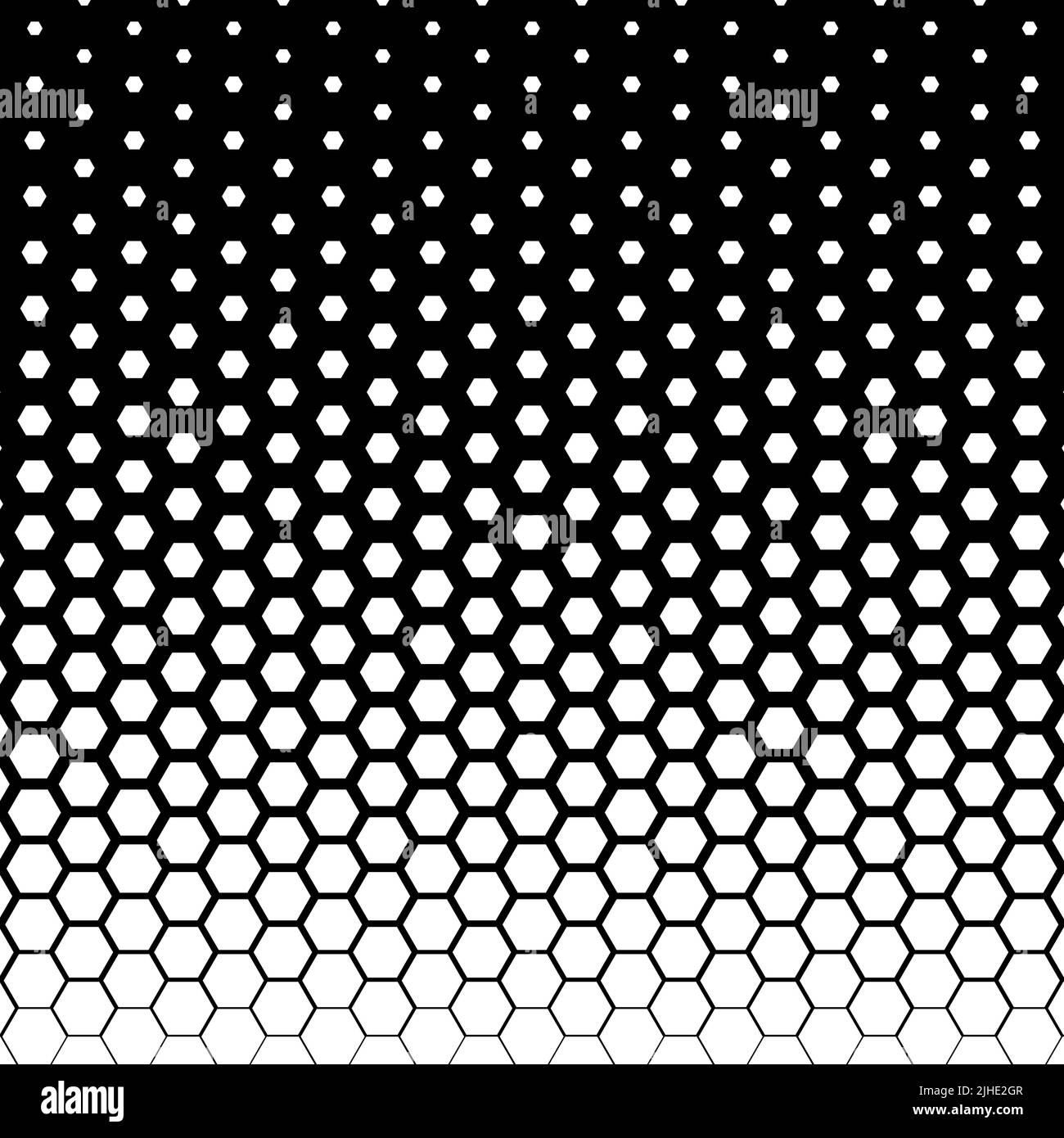 Arrière-plan hexagonal noir et blanc abstrait demi-ton. Illustration vectorielle Illustration de Vecteur