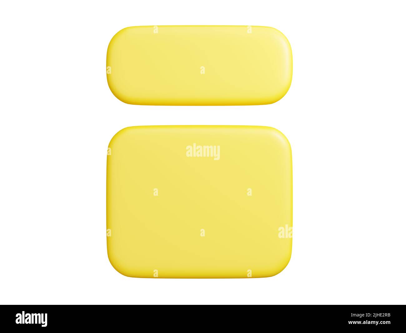 Plaque de bannière 3D rendu - plaque jaune rectangulaire avec espace vide pour le texte pour la promotion et l'affiche publicitaire Banque D'Images