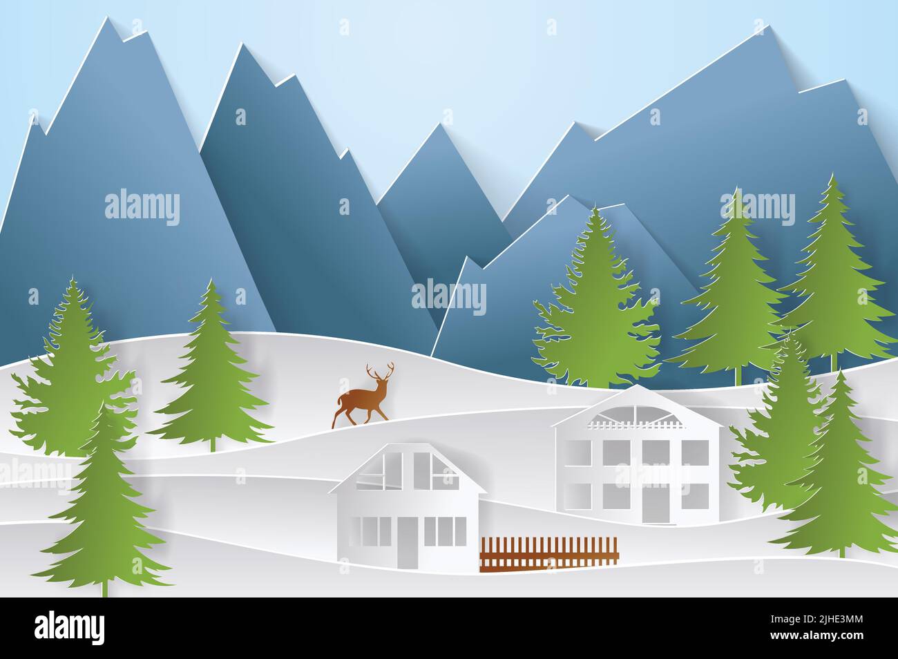 Un Voyage Pictural au Coeur de Noël 2024 : La Carte de Voeux Paysagère