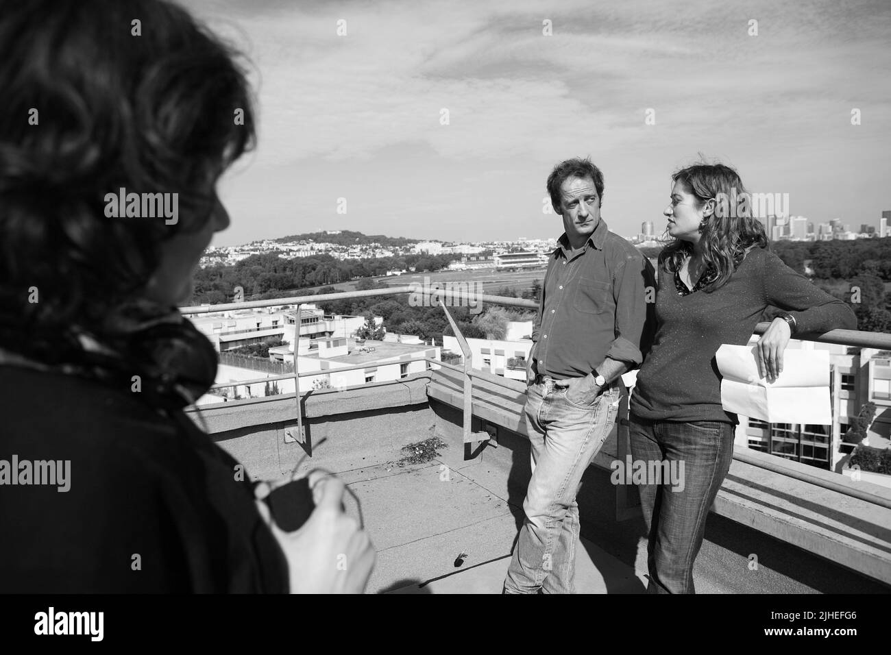 Coux qui reste année 2007 France Directeur : Anne le NY Anne le NY, Vincent Lindon, Emmanuelle Devos tournage Banque D'Images