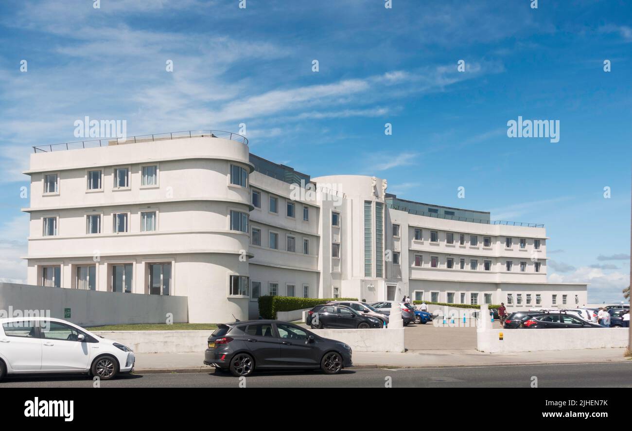 L'hôtel Art Deco Midland, classé, à Morecambe, Lancashire, Angleterre, Royaume-Uni Banque D'Images