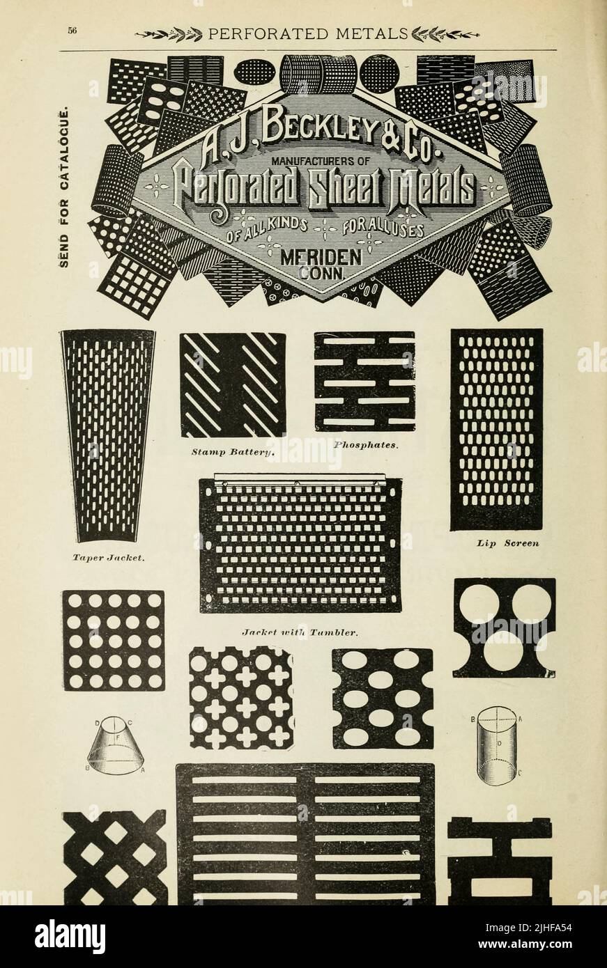 Métaux perforés de la publicité dans ' Factory and Industrial Management Magazine ' Volume 6 1891 Publisher New York [etc.] McGraw-Hill [etc.] Banque D'Images