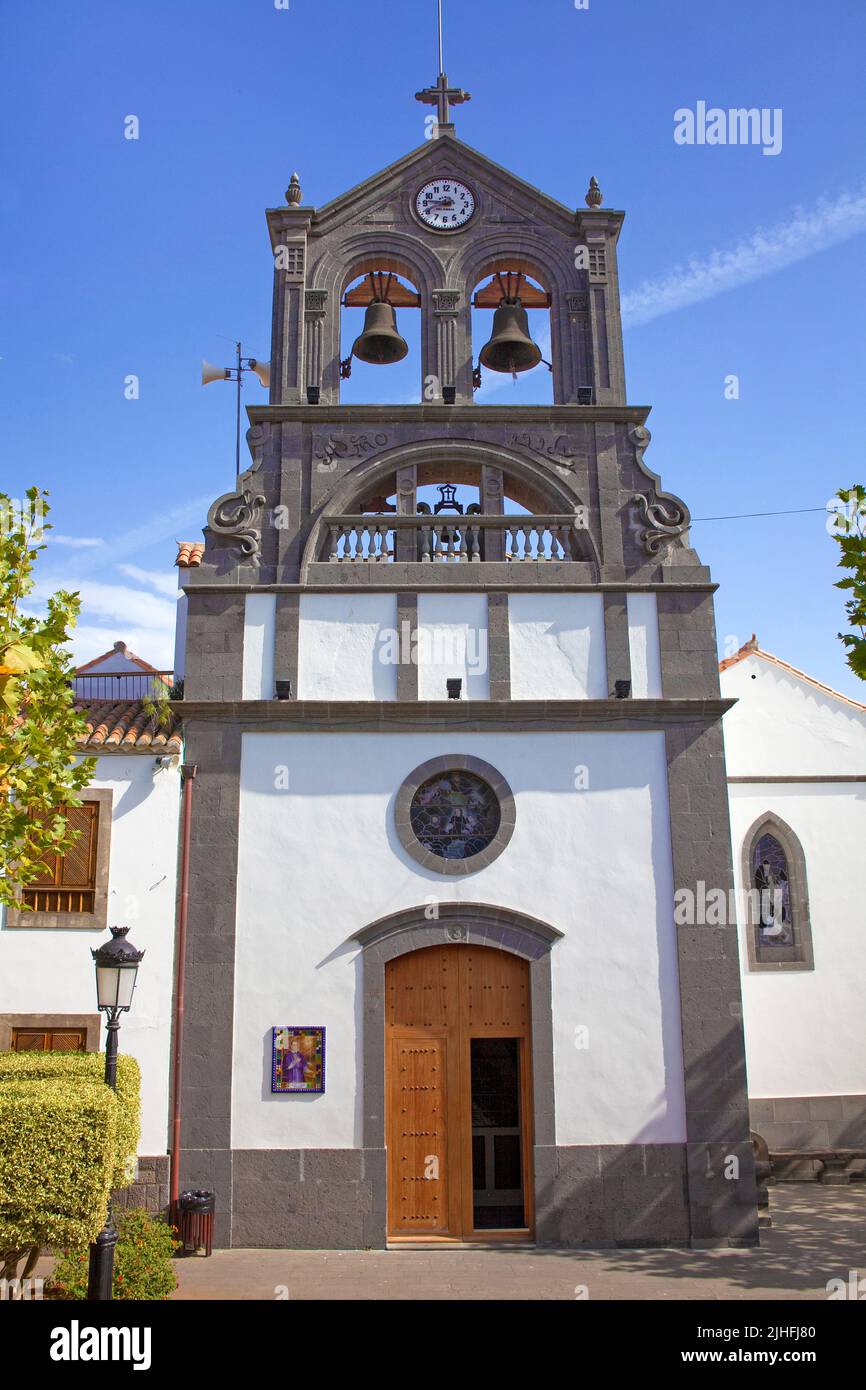 L'église San Roque, Firgas, Grand Canary, îles Canaries, Espagne, Europe Banque D'Images