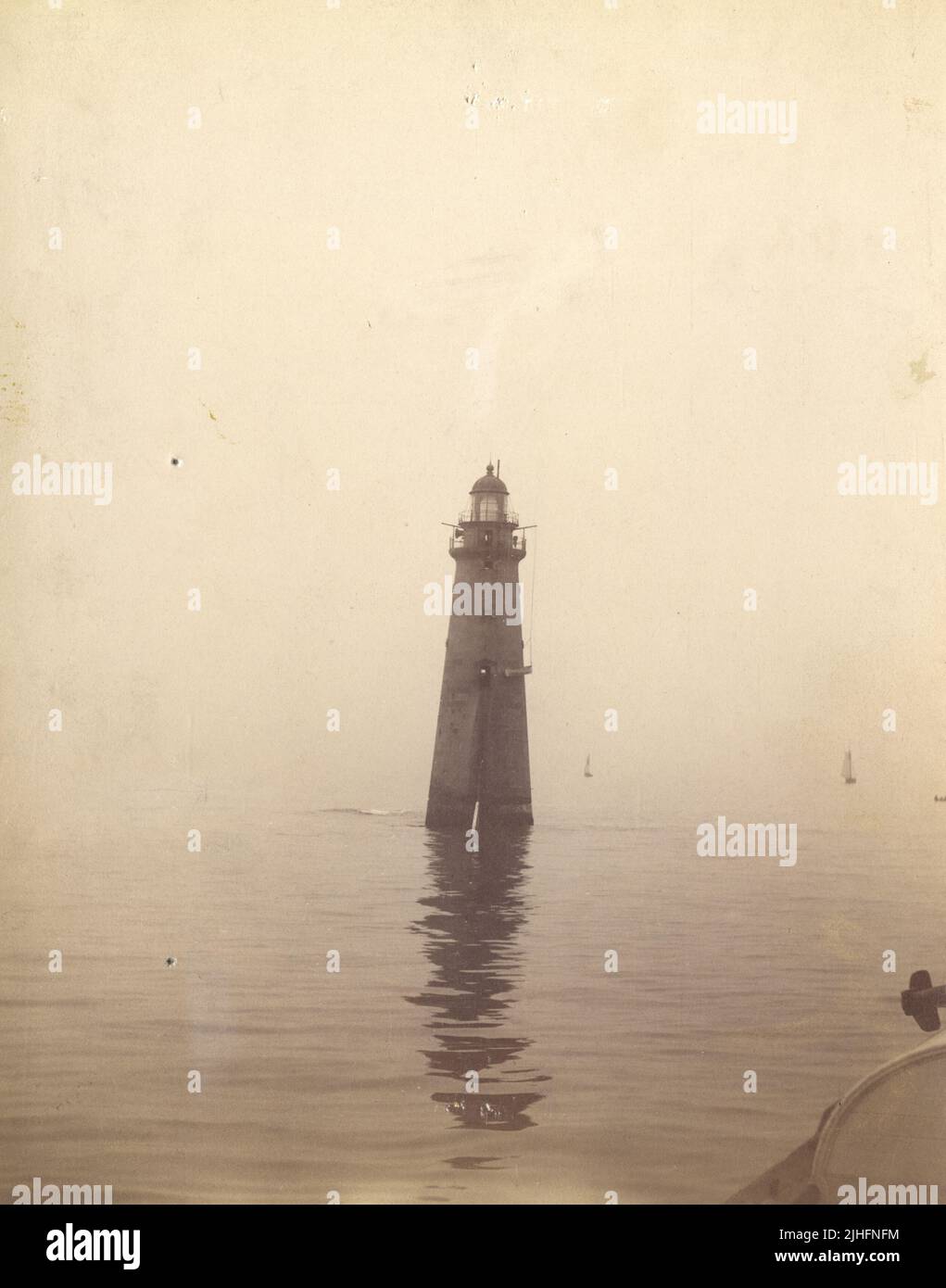 Massachusetts - Minots Ledge. Station de lumière de Minots Ledge, Massachusetts. Banque D'Images