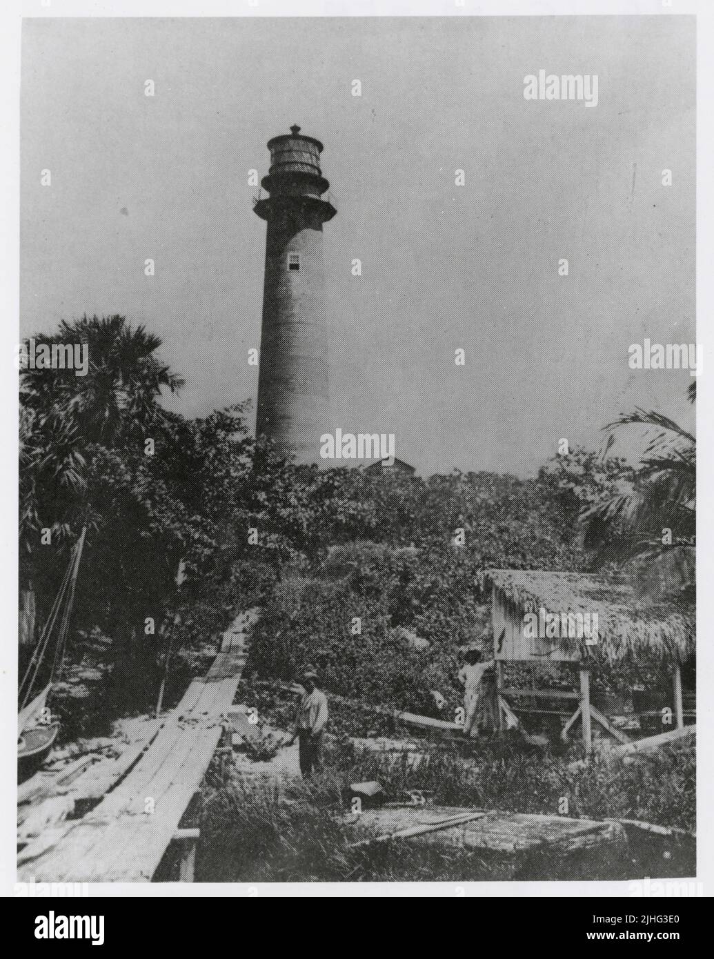 Floride - Jupiter Inlet. Jupiter Inlet Light Station, Floride. Vue très tôt de Jupiter Light. Banque D'Images