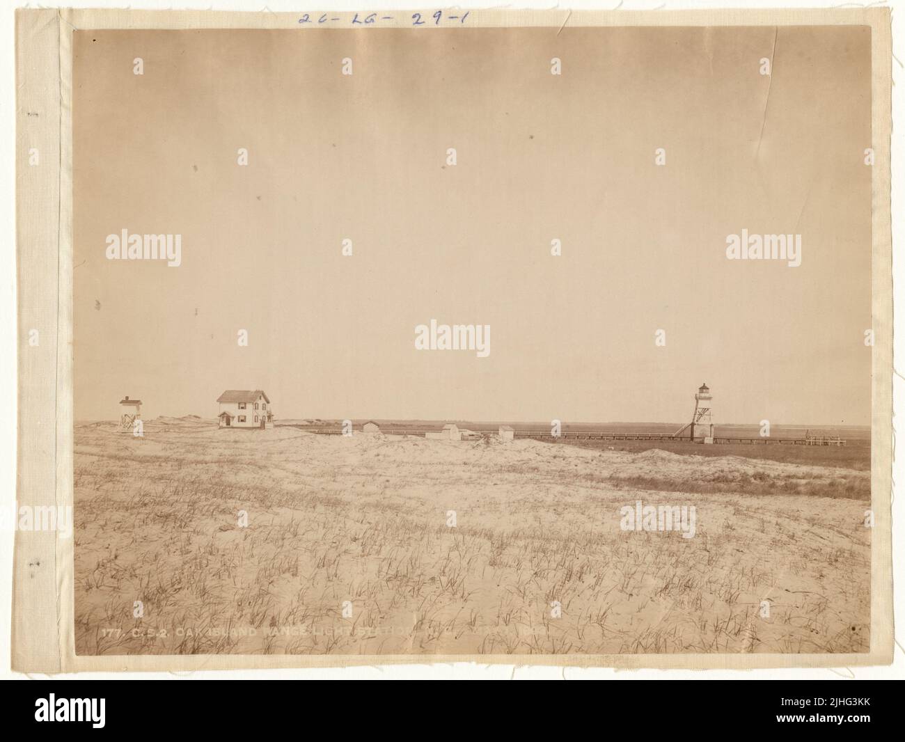 Caroline du Nord - Oak Island. Oak Island Range Light Station, Caroline du Nord. 31 juillet 1894 abandonné. Banque D'Images