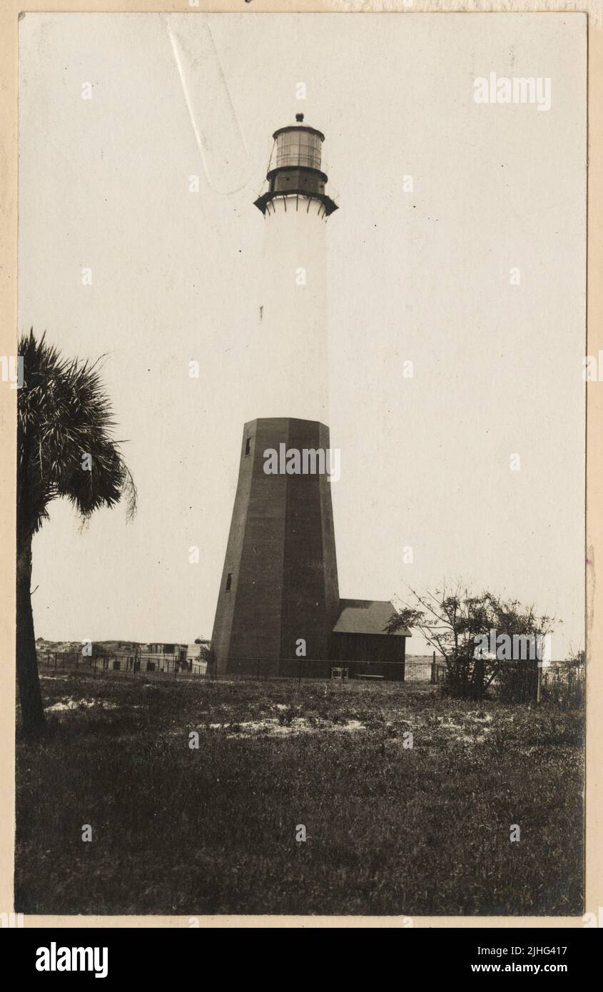 Géorgie - balise Tybee. Tybee Light Station, Géorgie. Avant de peindre. Banque D'Images
