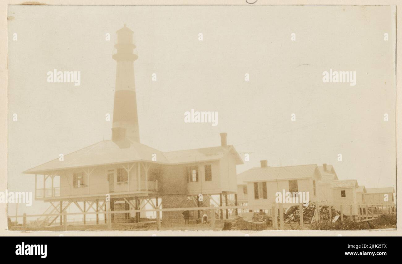 Texas - Bolivar point. Bolivar point Light Station, Texas. Station de caméra 300 m Vers le nord-est. Banque D'Images