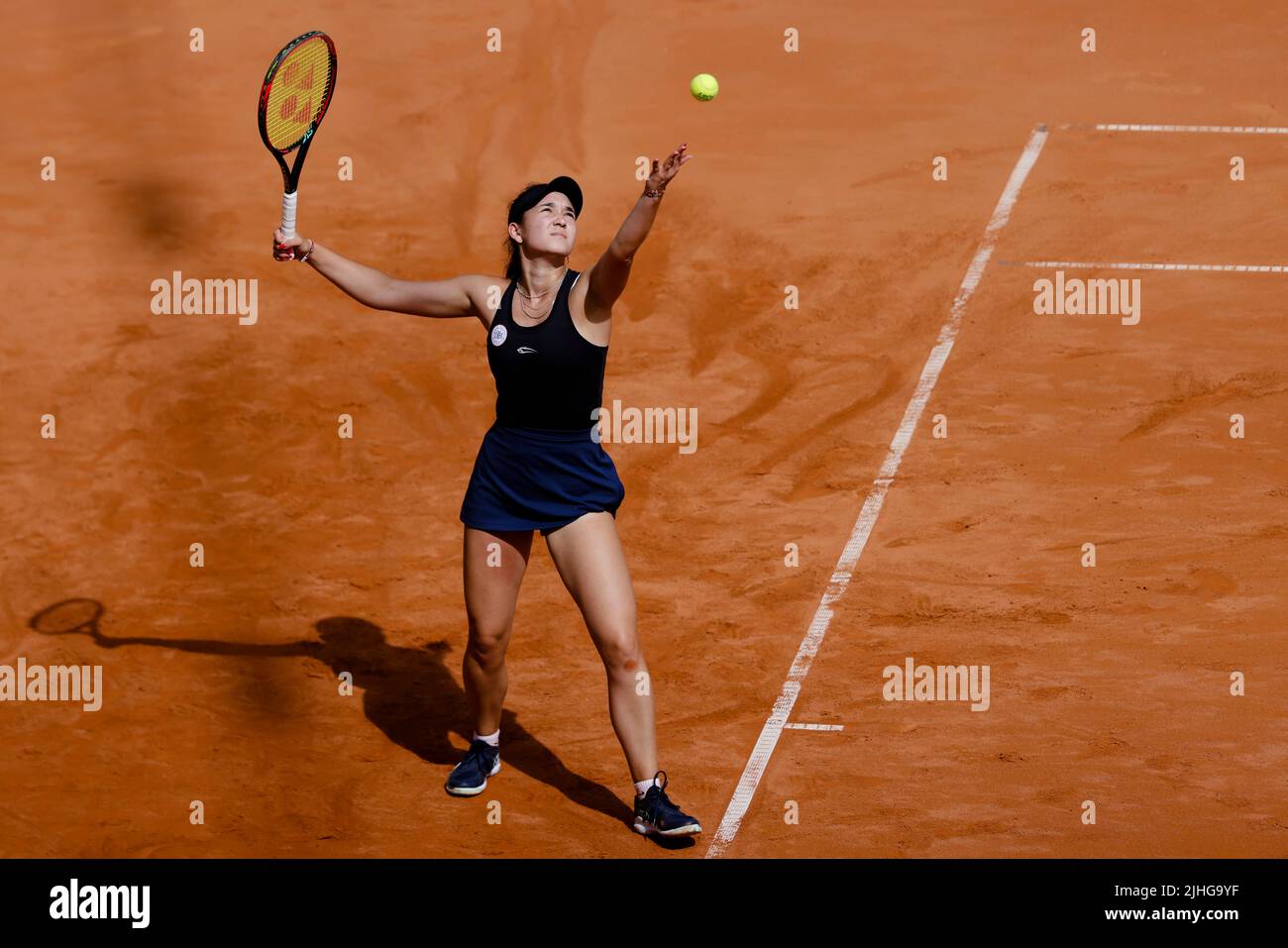 Hambourg, Allemagne. 18th juillet 2022. Tennis: WTA Tour, célibataires, femmes, 1st ronde. Carle (Argentine) - Lys (Allemagne). EVA Lys est en action. Credit: Frank Molter/dpa/Alay Live News Banque D'Images