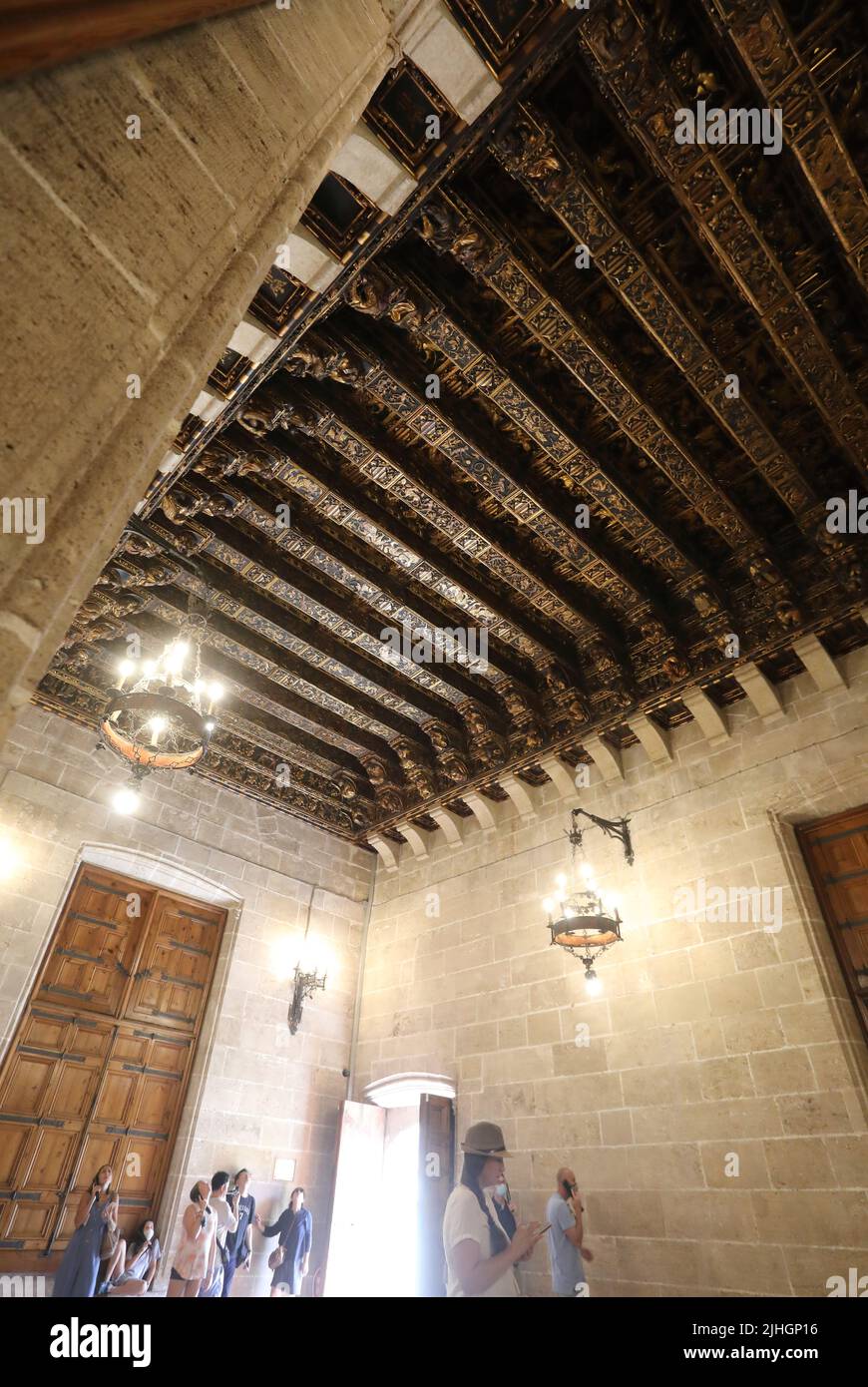 La Silk Exchange ou la Lonja de la Seda, un bâtiment civique de style gothique valencien tardif et un site classé au patrimoine mondial de l'UNESCO, en Espagne, en Europe Banque D'Images