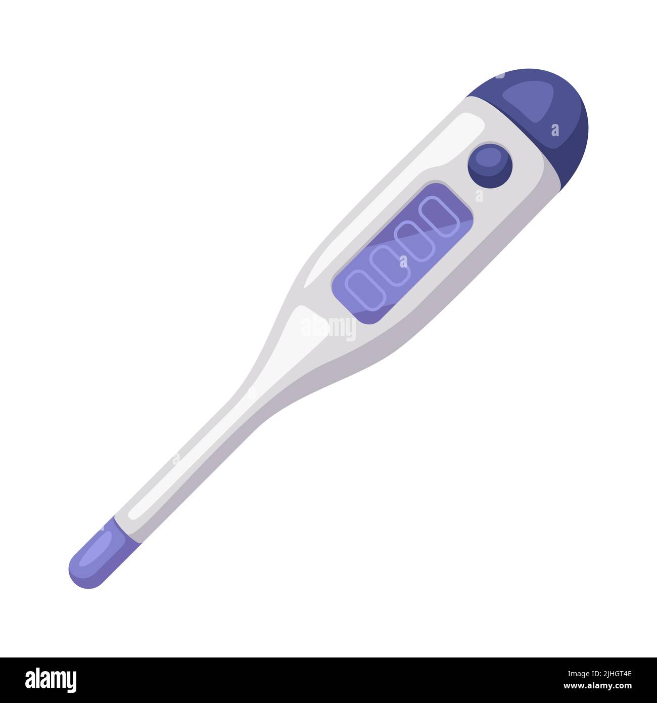 Illustration du thermomètre électronique. Article médical et de soins de santé. Image pour les pharmacies et les hôpitaux. Illustration de Vecteur