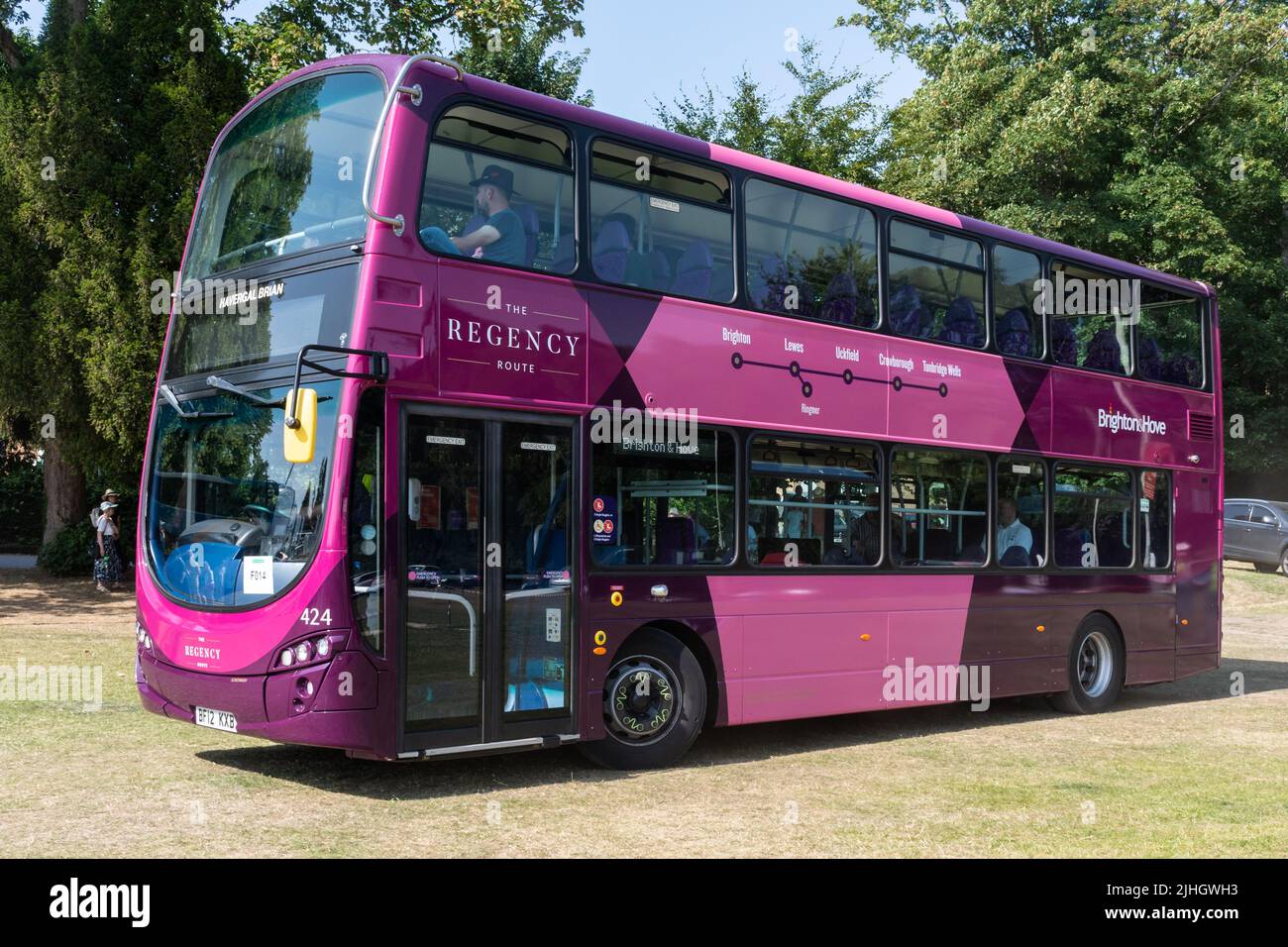 Bus à impériale Brighton et Hove, le bus Regency route, lors d'un spectacle de transport dans le Hampshire, en Angleterre, au Royaume-Uni Banque D'Images