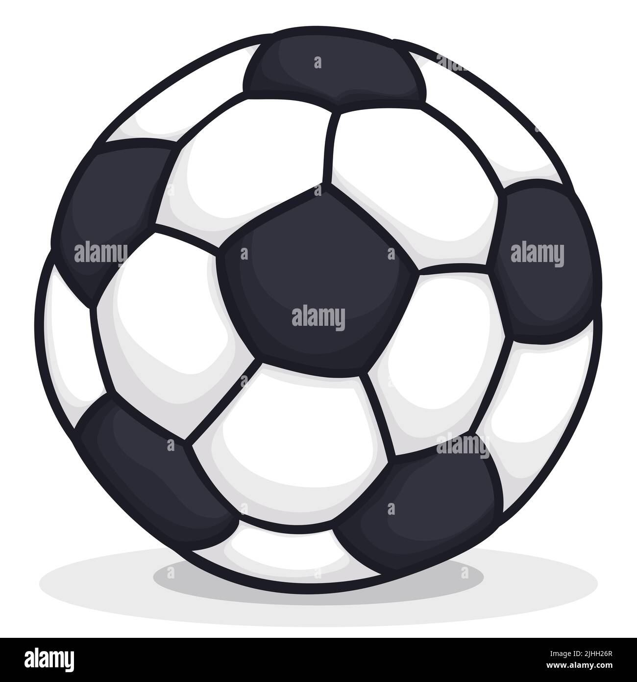 Design de style dessin animé de ballon de football, isolé sur fond blanc  Image Vectorielle Stock - Alamy