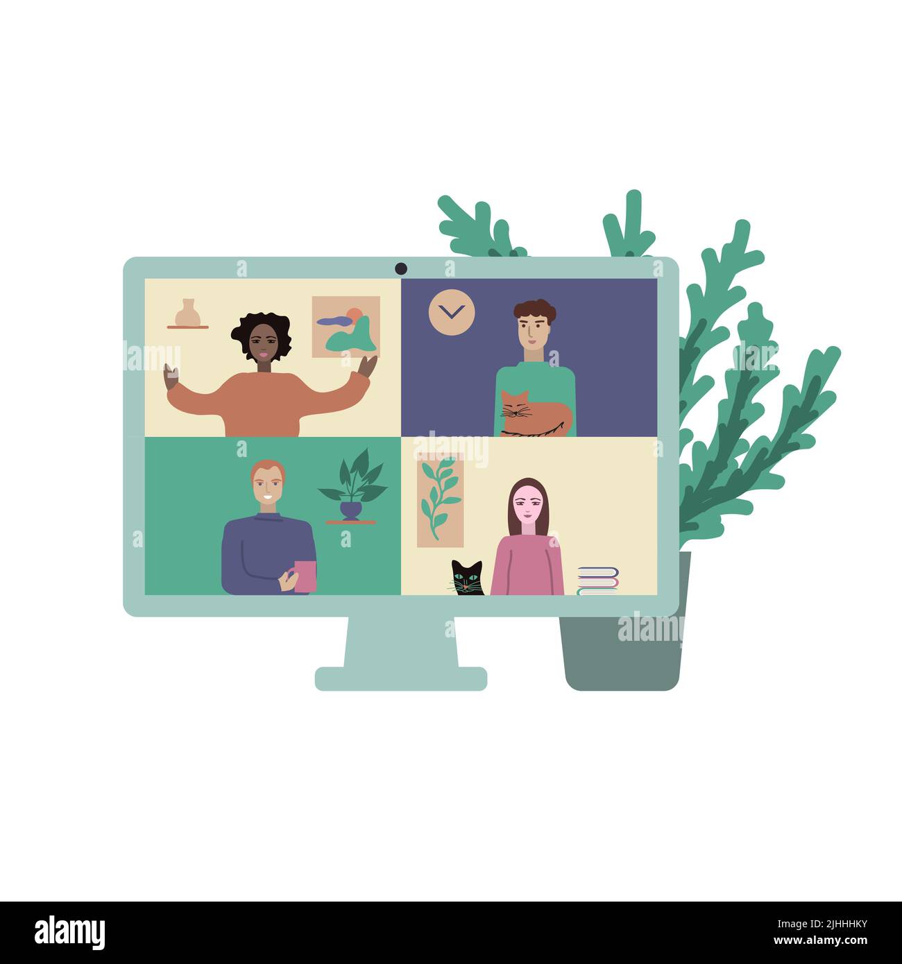 Illustration du vecteur d'appel Web de vos amis Illustration de Vecteur