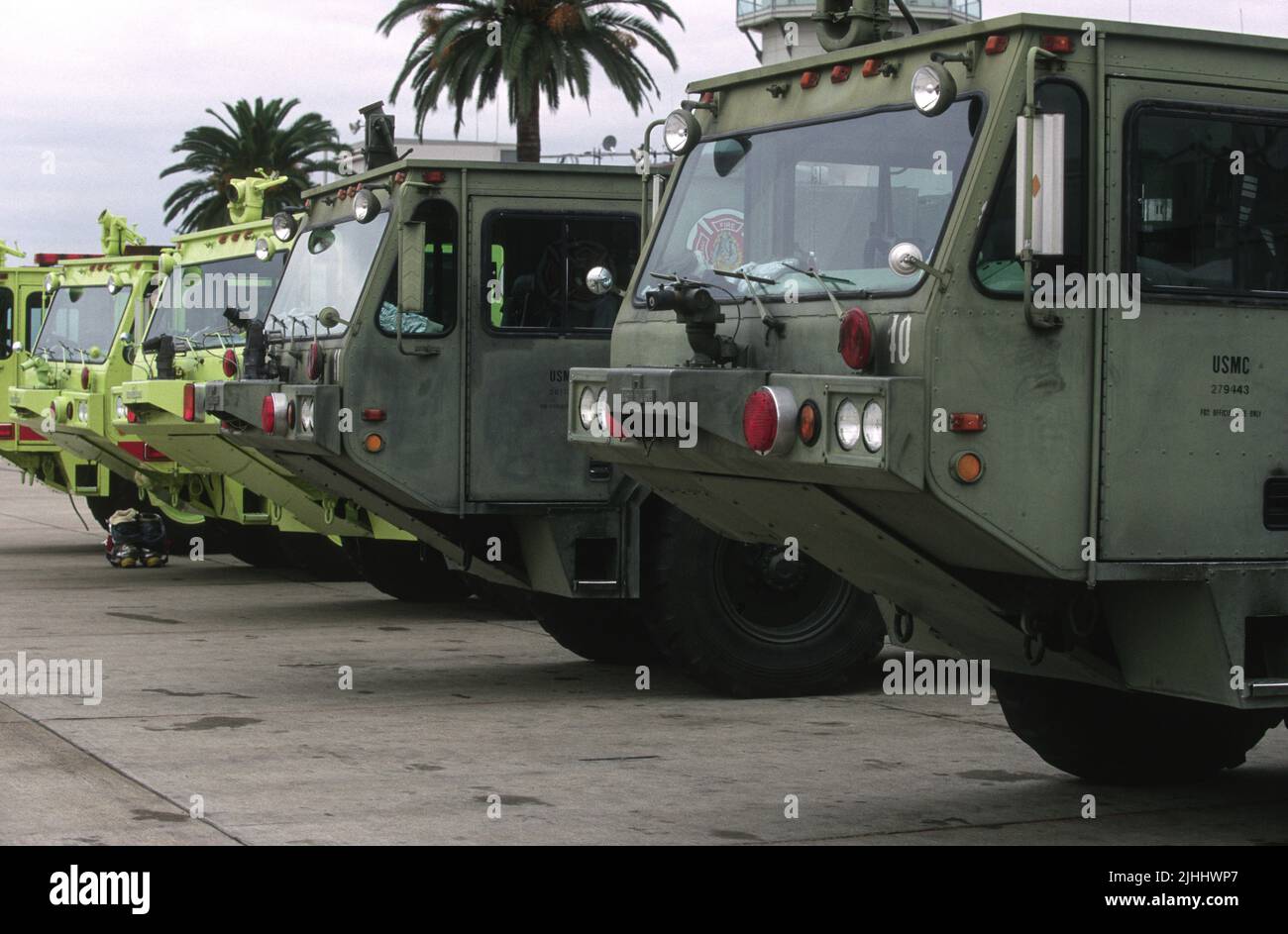 USMC P-19 installations ARFF au MCAS Miramar à San Diego, Californie Banque D'Images