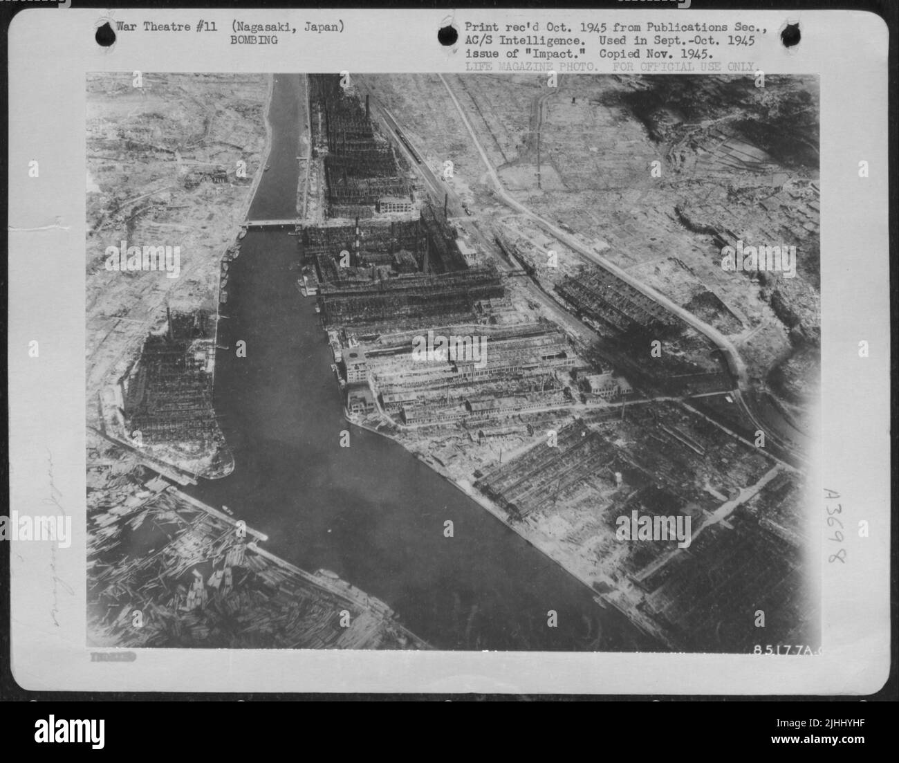 Atom Bomb dégâts à Mitsubishi Steel Works à Nagasaki, Japon. Banque D'Images